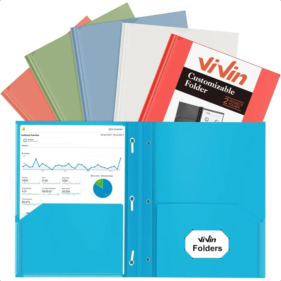 Plastic Folders with Clear Front Pocket Heavy Duty 2 Pocket Folder with 3 Prongs 6 Pack Fits Letter Size Sheets Multicolor Bulk 
Plastic Folders with Clear Front Pocket Heavy Duty 2 Pocket Folder with 3 Prongs 6 Pack Fits Letter Size Sheets Multicolor Bulk