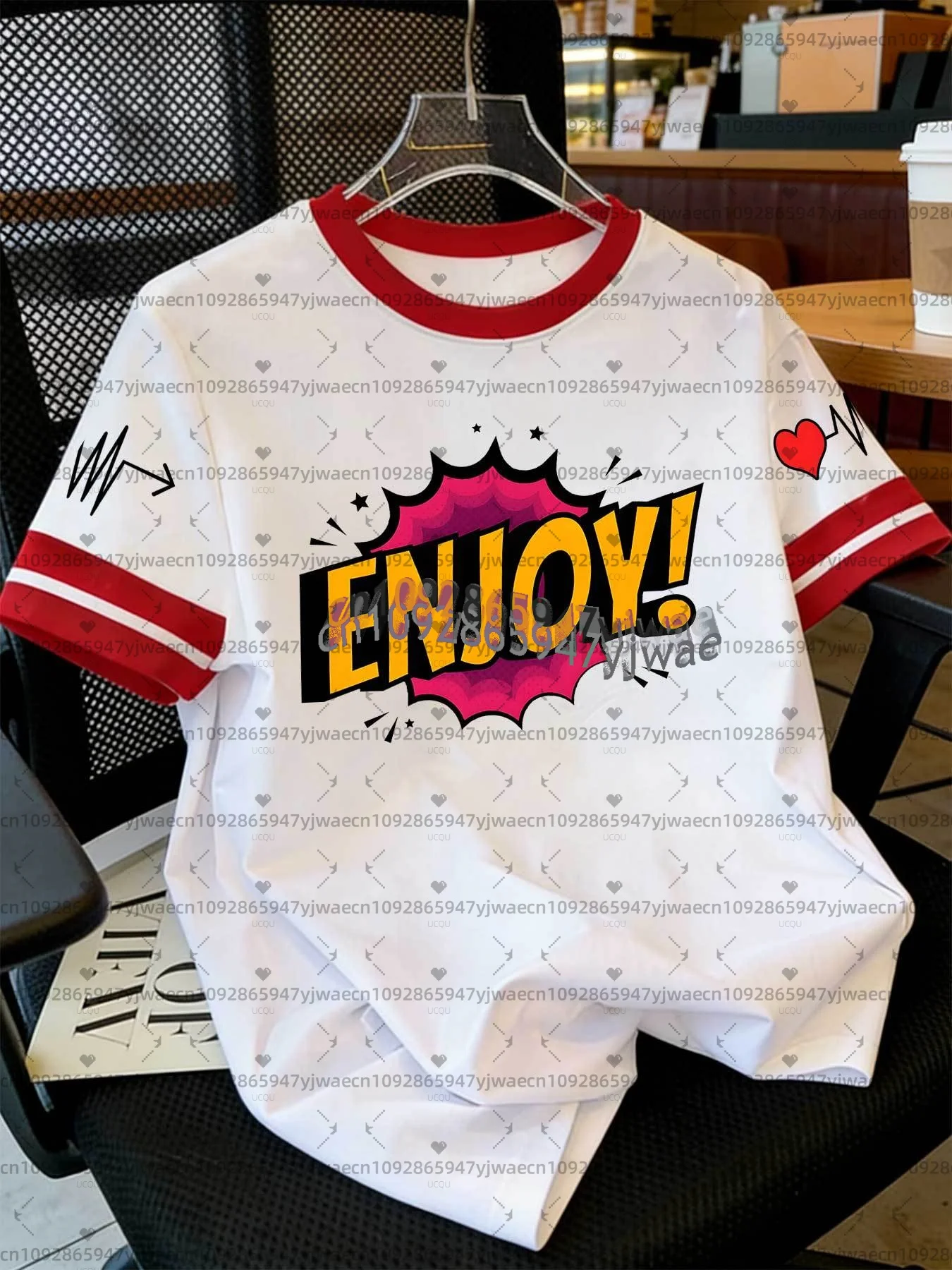 2026 Womens men plus size Short Sleeve stripe ENJOY Print T-Shirt Girl Round Neck Tee Outdoor Sports plus-size women's clothing
2026 Womens men plus size Short Sleeve stripe ENJOY Print T-Shirt Girl Round Neck Tee Outdoor Sports plus-size women's clothing