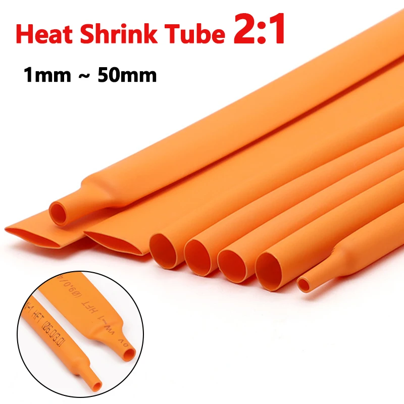 2/5/10m 2:1 Heat Shrink Tube Orange Diameter 1mm ~ 50mm DIY Wire Cable Repair Wrap Waterproof Insulated Protective Sleeve 600V
2/5/10m 2:1 Heat Shrink Tube Orange Diameter 1mm ~ 50mm DIY Wire Cable Repair Wrap Waterproof Insulated Protective Sleeve 600V