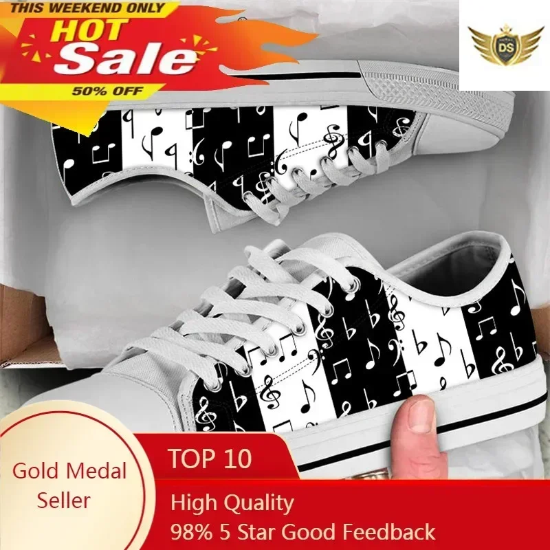 Music Note Print White Low Top Sneakers Women New Fashion Casual Vulcanized Shoe Piano Keys Classic Canvas Shoes
Music Note Print White Low Top Sneakers Women New Fashion Casual Vulcanized Shoe Piano Keys Classic Canvas Shoes