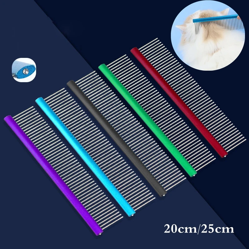 Профессиональная расческа для домашних кошек 20-25 см, расческа из нержавеющей стали, матовая двухцелевая расческа для моделирования, расческа для домашних питомцев с узлом 
Профессиональная расческа для домашних кошек 20-25 см, расческа из нержавеющей стали, матовая двухцелевая расческа для моделирования, расческа для домашних питомцев с узлом