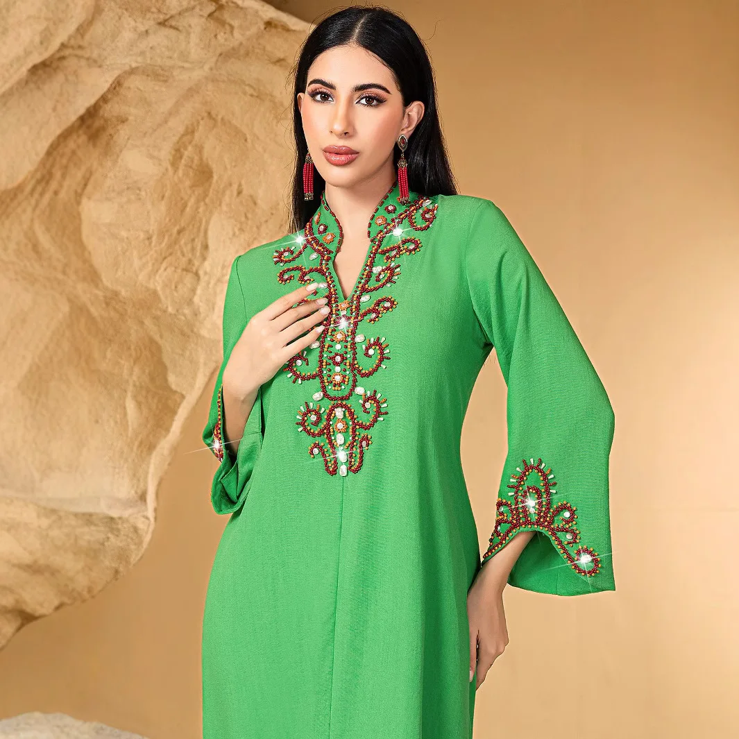 Ba5004 New High-end Beaded Fashion Dress Abaya Robe Long Dress Muslim Long Dress Robe Abaya Ramadan Dubai Luxury Islam Elegant
Ba5004 New High-end Beaded Fashion Dress Abaya Robe Long Dress Muslim Long Dress Robe Abaya Ramadan Dubai Luxury Islam Elegant