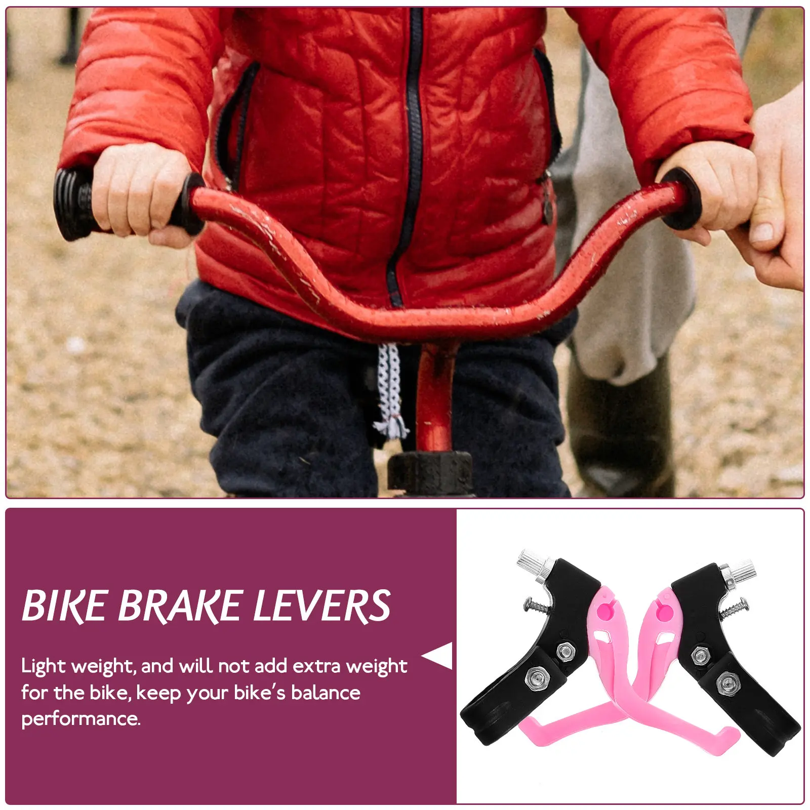 1Pair Bike Brake Levers Sturdy Plastic Metal Material Low Weight Design Maintains Bike Balance Replacement Brake Lever
1Pair Bike Brake Levers Sturdy Plastic Metal Material Low Weight Design Maintains Bike Balance Replacement Brake Lever