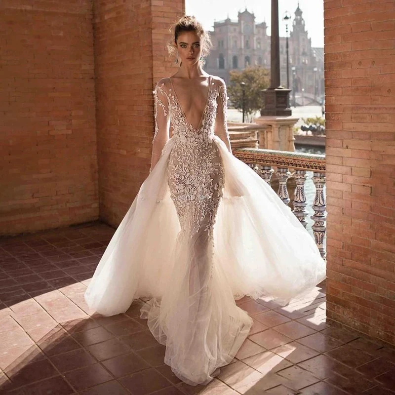 Gorgeous Wedding Dresses For Women 2024 Vintage Sheath Bridal Gowns Lace Appliques Sexy Mermaid Deep V-Neck Vestidos De Novia
Gorgeous Wedding Dresses For Women 2024 Vintage Sheath Bridal Gowns Lace Appliques Sexy Mermaid Deep V-Neck Vestidos De Novia