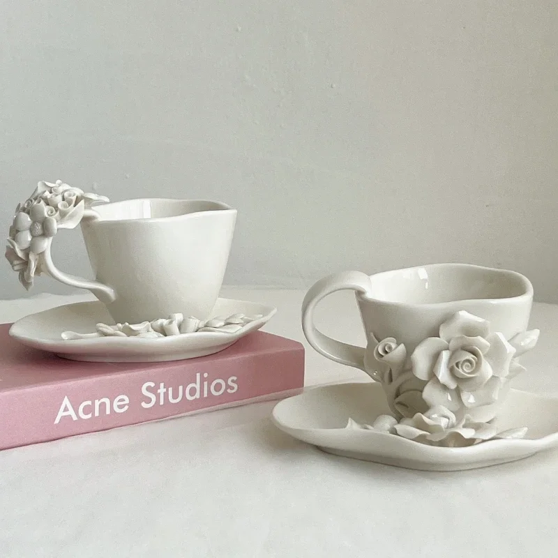 Flower Cup Dish Plate Creative Coffee Cup European Relief Sticky Flower Ceramic Fruit Plate Home Commercial Restaurant
Flower Cup Dish Plate Creative Coffee Cup European Relief Sticky Flower Ceramic Fruit Plate Home Commercial Restaurant