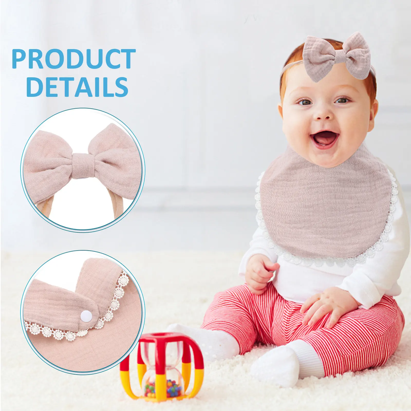 1Set Baby Cotton Saliva Towel Bib Absorbent Drooling Towel Soft Skin-Friendly Cotton Infant Saliva Towels Bow Hair Band
1Set Baby Cotton Saliva Towel Bib Absorbent Drooling Towel Soft Skin-Friendly Cotton Infant Saliva Towels Bow Hair Band