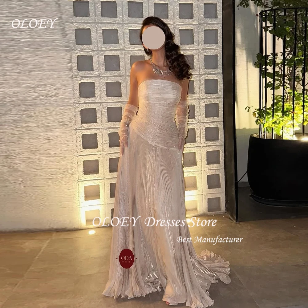 OLOEY Chic Western Wedding Guest Celebrity Dresses With Gloves Fancy Strapless Prom Gown Mermaid Zipper De Fiesta Customized
OLOEY Chic Western Wedding Guest Celebrity Dresses With Gloves Fancy Strapless Prom Gown Mermaid Zipper De Fiesta Customized