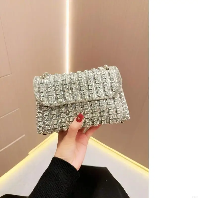340D Women's Evening Purse Rhinstones Shoulder Bag Party Handbag with Metal Chain
340D Women's Evening Purse Rhinstones Shoulder Bag Party Handbag with Metal Chain