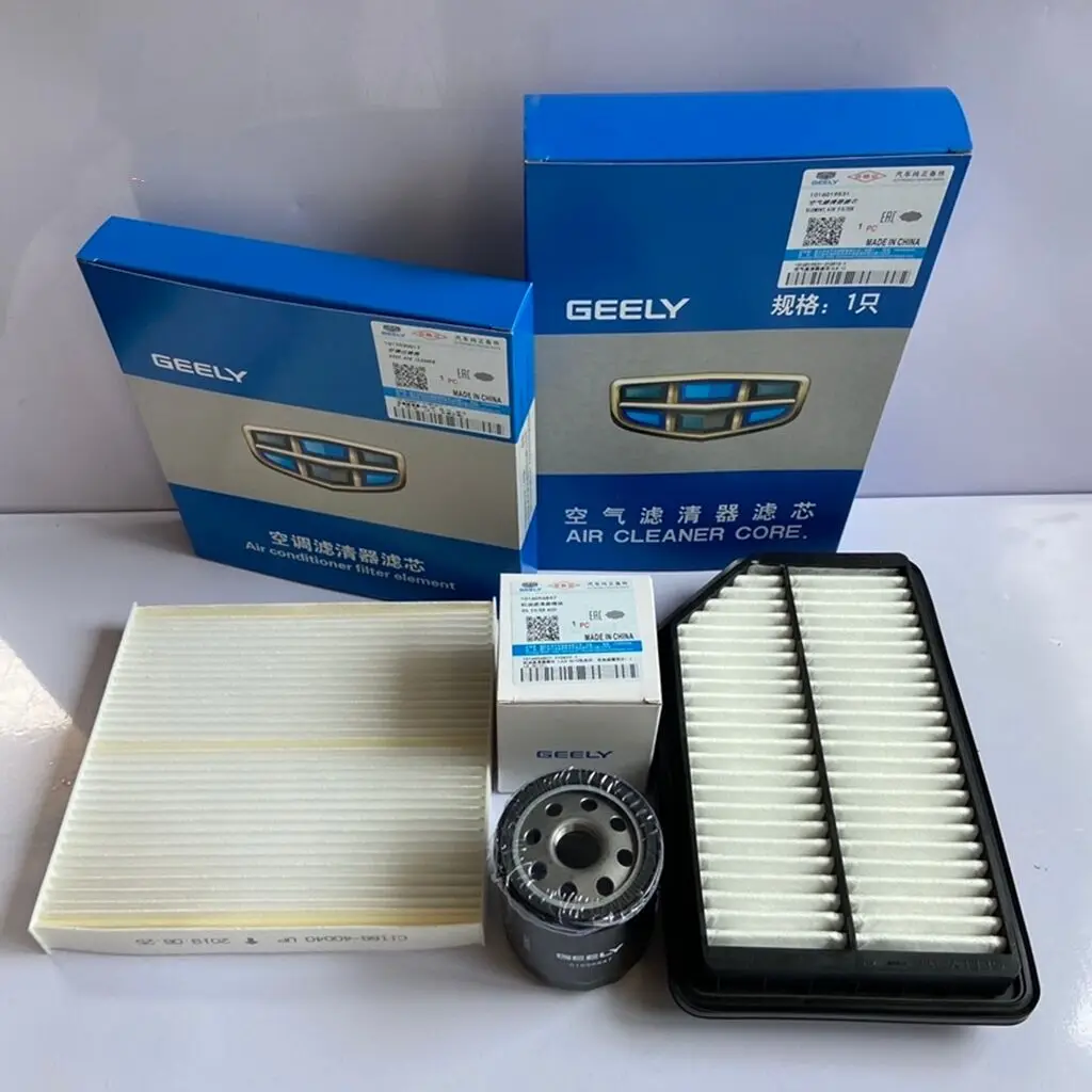 Original High Quality Engine Air filter Cabin Filter Oil Filter for Geely Vision X3 Engine 1.5L 2017 2018 2019 Car Style
Original High Quality Engine Air filter Cabin Filter Oil Filter for Geely Vision X3 Engine 1.5L 2017 2018 2019 Car Style