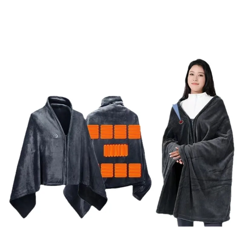 Upgrade electric heating shawl thickened blanket with zipper flannel blanket office nap carbon fiber cape
Upgrade electric heating shawl thickened blanket with zipper flannel blanket office nap carbon fiber cape