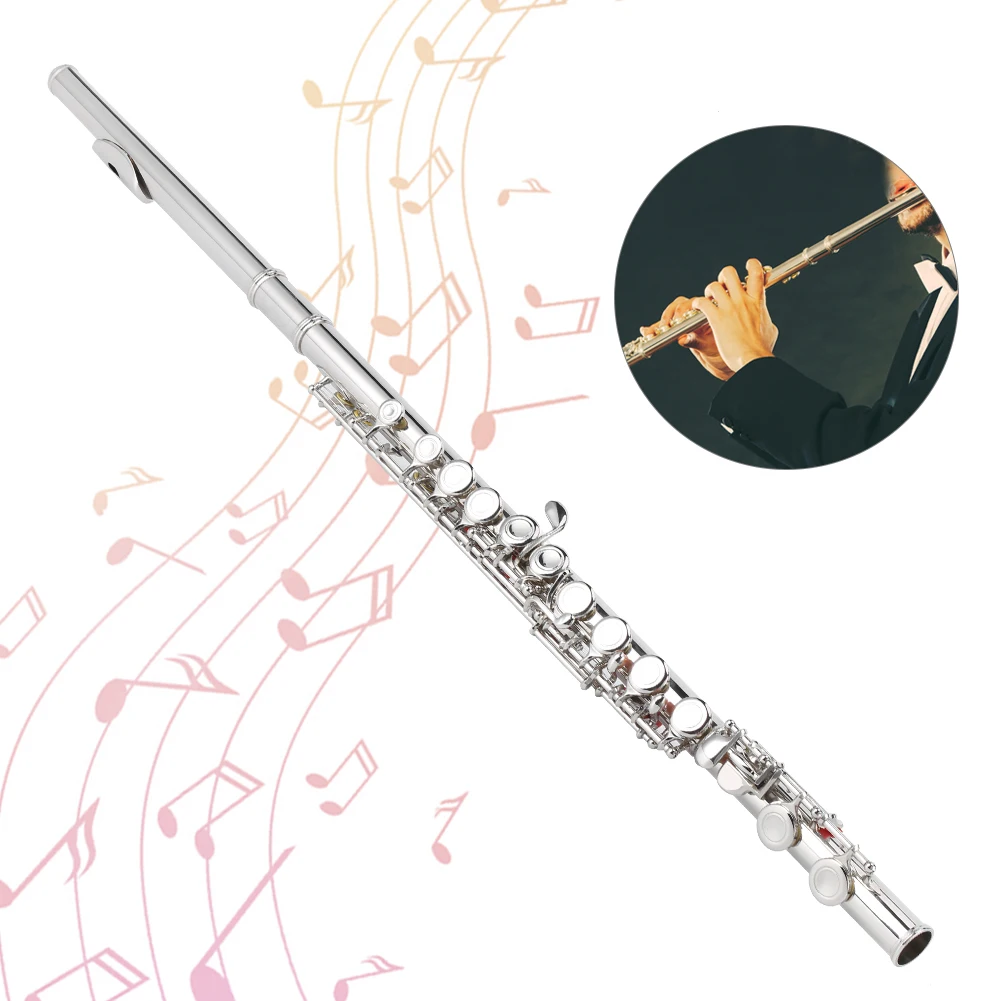 Flute Flute Silver Sterling Beginner Children Adult Professional Test Playing Musical Instruments School Band Flute Silver Flute
Flute Flute Silver Sterling Beginner Children Adult Professional Test Playing Musical Instruments School Band Flute Silver Flute