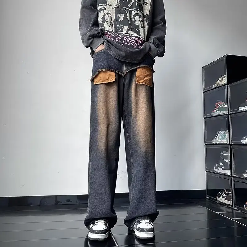 American Style Korean Fashion Men Wide Leg Jeans 2024 Autumn New Streetwear Straight Baggy Denim Pants Male Brand Trousers B178
American Style Korean Fashion Men Wide Leg Jeans 2024 Autumn New Streetwear Straight Baggy Denim Pants Male Brand Trousers B178