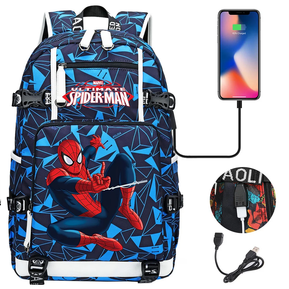 Superhero Spiderman School Backpack Knapsack Rucksack Travel Bags Large Waterproof Multifunction USB Charging Backpacks
Superhero Spiderman School Backpack Knapsack Rucksack Travel Bags Large Waterproof Multifunction USB Charging Backpacks