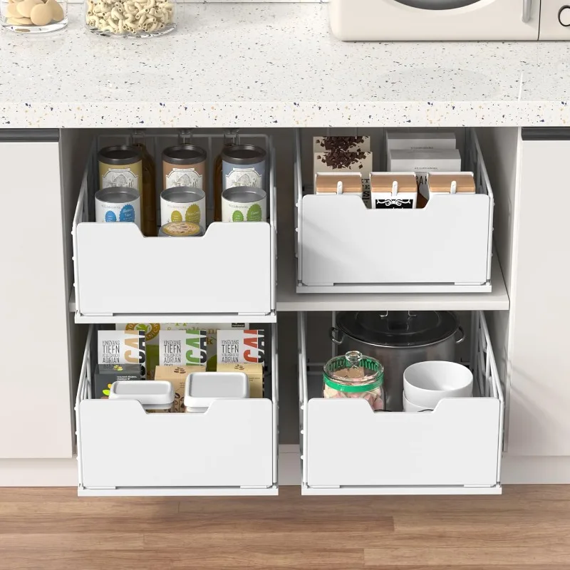Pull Out Cabinet Organizer, Pantry Slide Out Drawer Organizer with Adhesive Strips, Heavy Duty Under Sink Organizer
Pull Out Cabinet Organizer, Pantry Slide Out Drawer Organizer with Adhesive Strips, Heavy Duty Under Sink Organizer