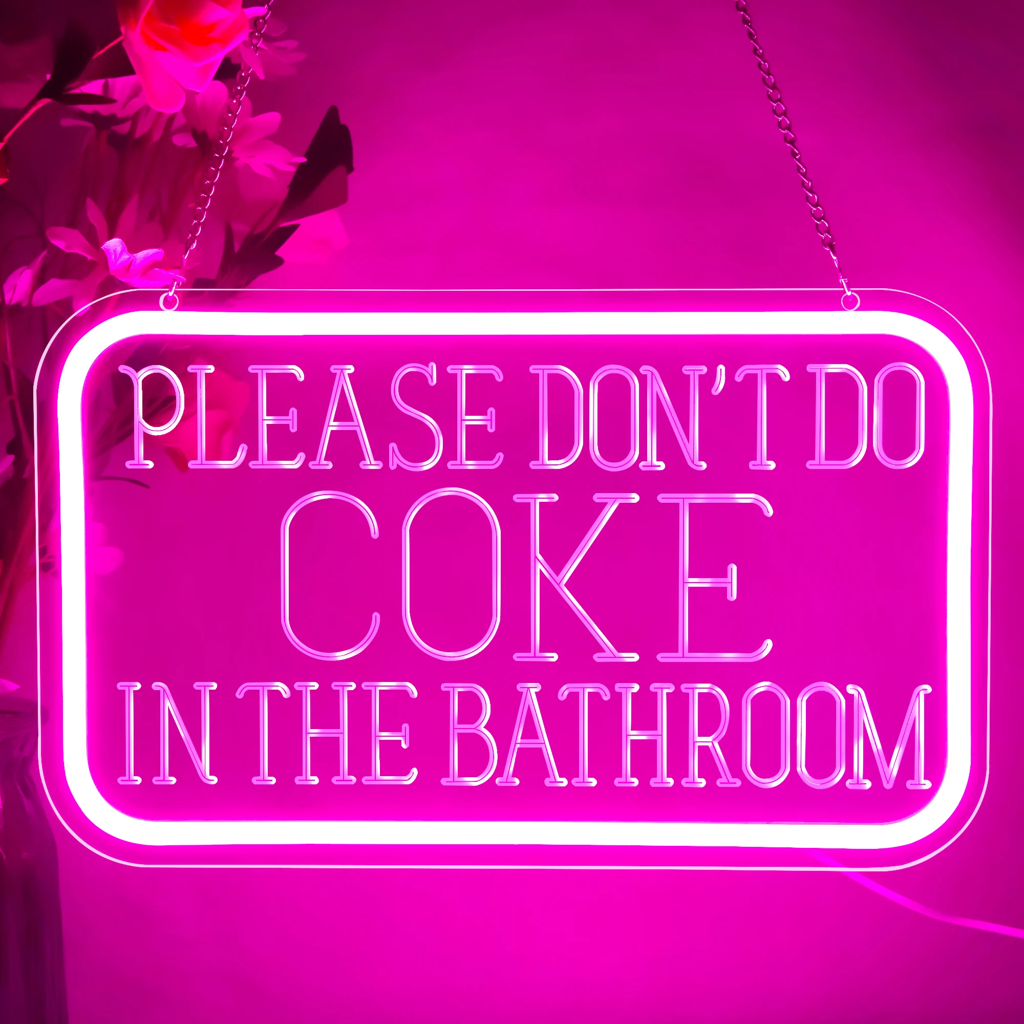 Please Don't Do Coke in the Bathroom 3D Engraved Neon Light Pink LED Neon Sign for Art Wall Decor Birthday Christmas Gift
Please Don't Do Coke in the Bathroom 3D Engraved Neon Light Pink LED Neon Sign for Art Wall Decor Birthday Christmas Gift