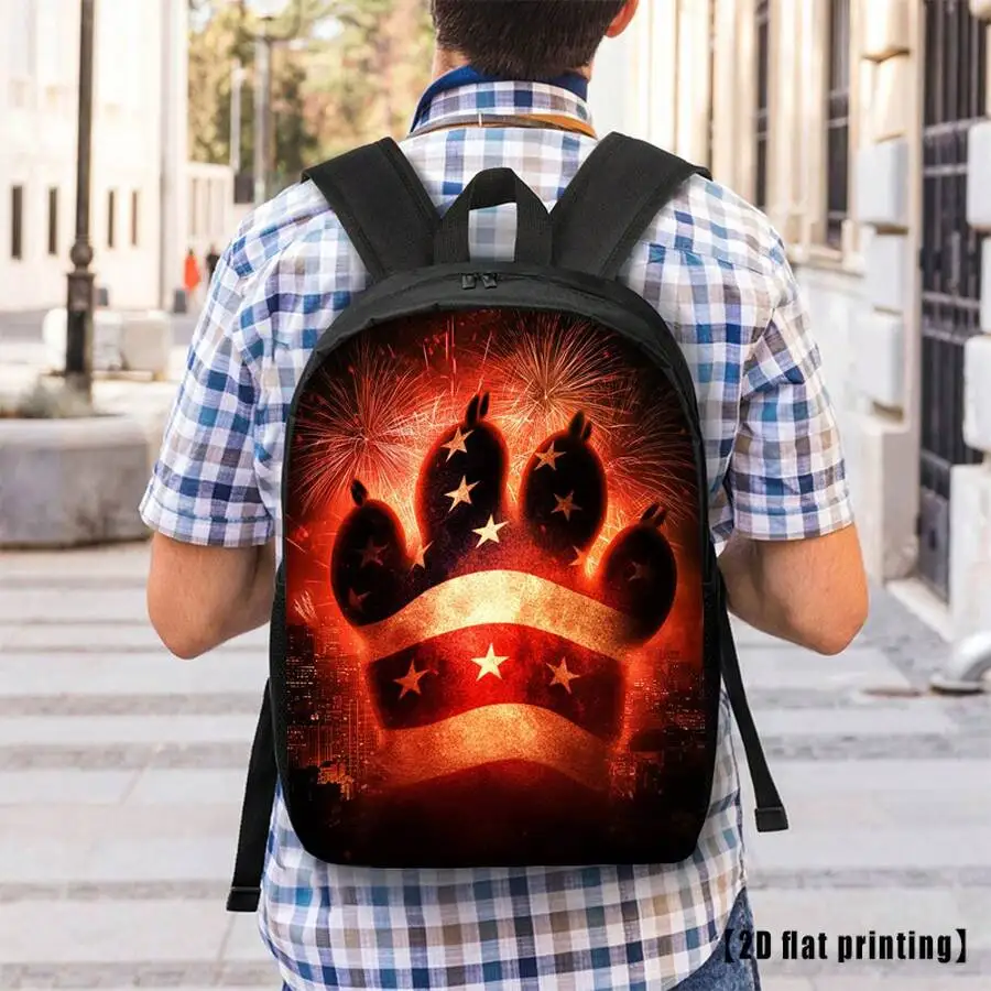 Unisex Adjustable Backpack With Patriotic Paw Print Design For Travel Business Hiking Laptop Up To 17 Inch
Unisex Adjustable Backpack With Patriotic Paw Print Design For Travel Business Hiking Laptop Up To 17 Inch