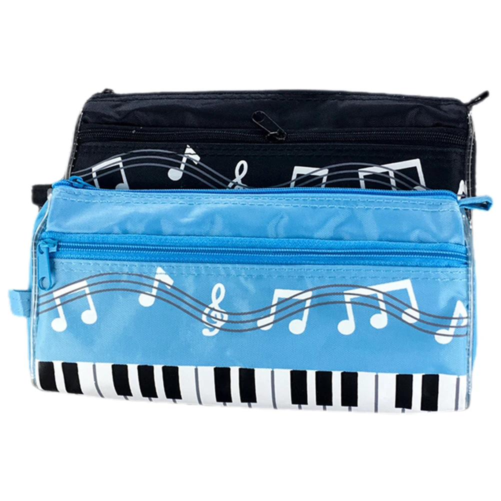 2 pcs Music Note Stationery Bag Piano Pattern Pen Pouch Portable Pencil Case Polyester School Black Light Blue
2 pcs Music Note Stationery Bag Piano Pattern Pen Pouch Portable Pencil Case Polyester School Black Light Blue