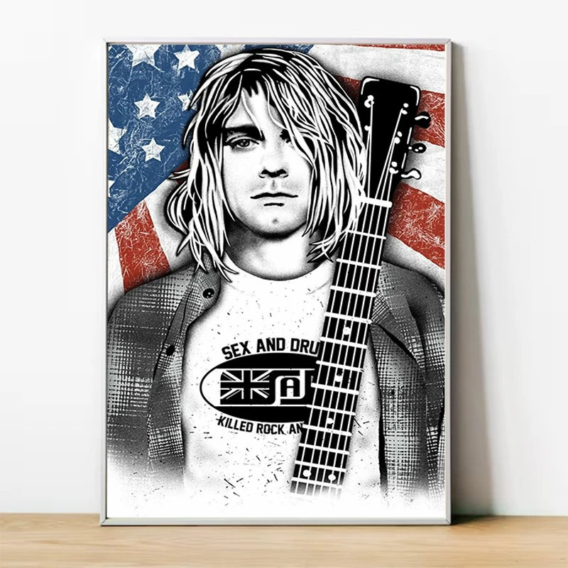 Kurt Cobain Singer Poster Posters for Wall Decor Home and Decoration Canvas Decorative Paintings Room Art Decorations the Garden
Kurt Cobain Singer Poster Posters for Wall Decor Home and Decoration Canvas Decorative Paintings Room Art Decorations the Garden