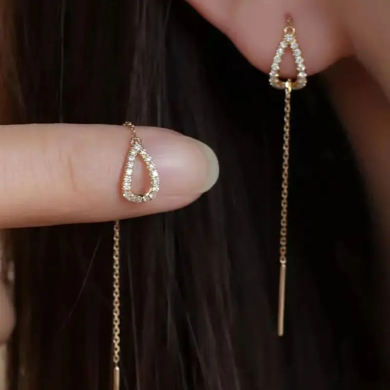 925 sterling silver Trend Long Wire Tassel Thread Chain Climb Star Heart Beads Pendants Drop Earrings women's Straight Hanging
925 sterling silver Trend Long Wire Tassel Thread Chain Climb Star Heart Beads Pendants Drop Earrings women's Straight Hanging