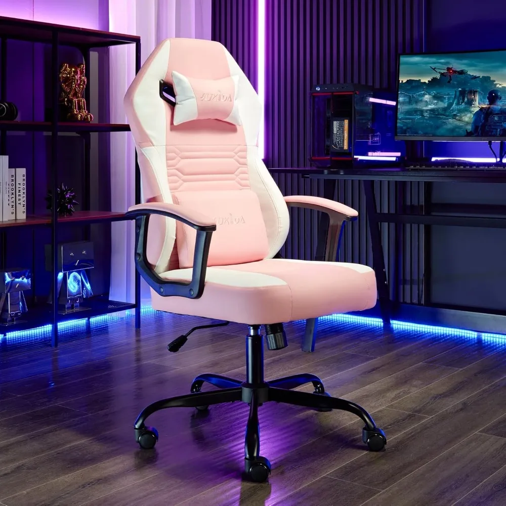 Ergonomic Gaming Chair, High Back Pc Computer Desk Office Chair, Video Game Chairs with Lumbar Support, Height Adjustable
Ergonomic Gaming Chair, High Back Pc Computer Desk Office Chair, Video Game Chairs with Lumbar Support, Height Adjustable