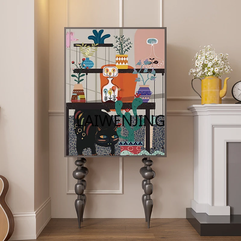 MJY American solid wood tall storage bedroom storage bucket creative pattern custom dining side cabinet
MJY American solid wood tall storage bedroom storage bucket creative pattern custom dining side cabinet