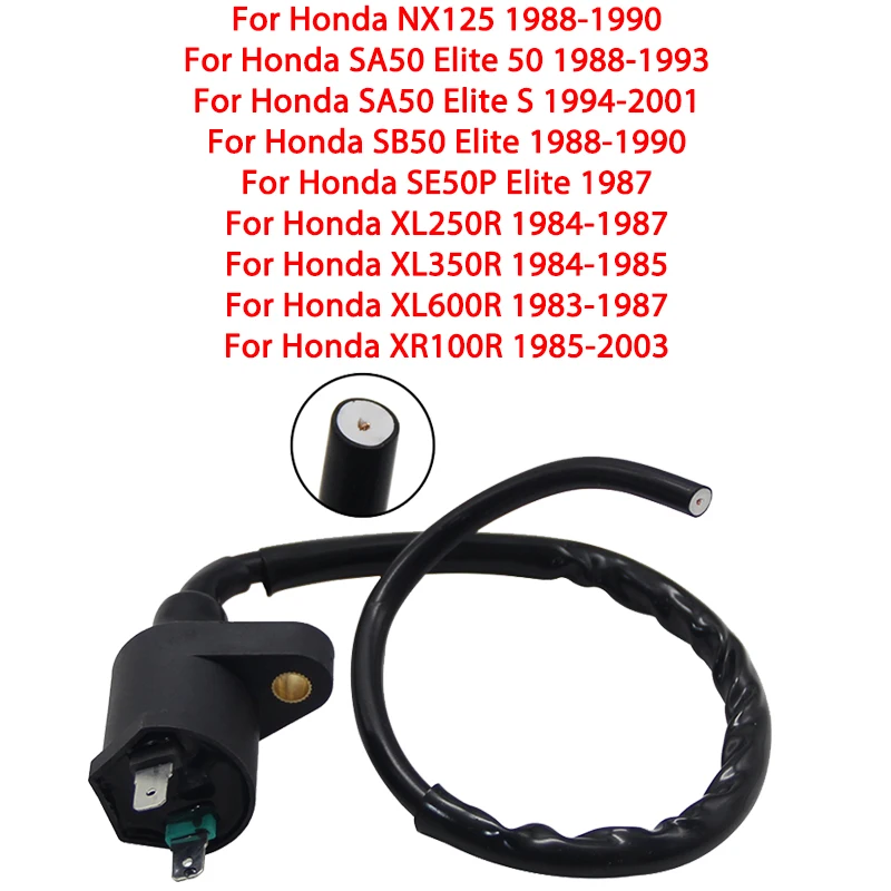 Motorcycle Ignition Coil For Honda NX125 SA50 SB50 SE50P Elite 50 S XL250R XL350R XL600R XR100R OEM:30510-KS4-000 30510-GCF-000
Motorcycle Ignition Coil For Honda NX125 SA50 SB50 SE50P Elite 50 S XL250R XL350R XL600R XR100R OEM:30510-KS4-000 30510-GCF-000