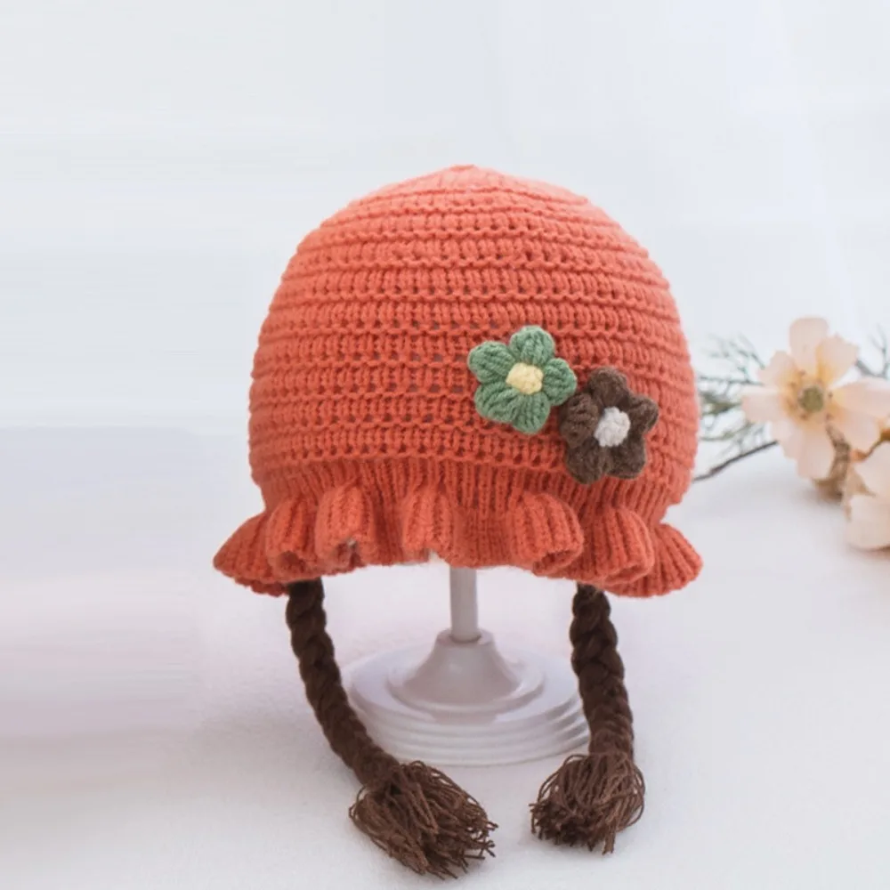 New Flower Kid's Beanie Knitted Braids Knitted Cap Wool Thickened Wool Cap Baby Girl
New Flower Kid's Beanie Knitted Braids Knitted Cap Wool Thickened Wool Cap Baby Girl