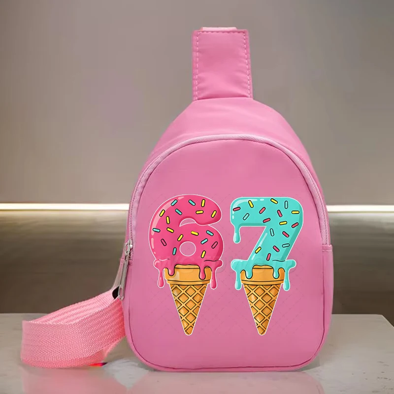 Лидер продаж 67, детская сумка с капельным принтом для мороженого для девочек и мальчиков, легкая сумка через плечо на одно плечо, детская нагрудная сумка с рисунком 6 7
Лидер продаж 67, детская сумка с капельным принтом для мороженого для девочек и мальчиков, легкая сумка через плечо на одно плечо, детская нагрудная сумка с рисунком 6 7