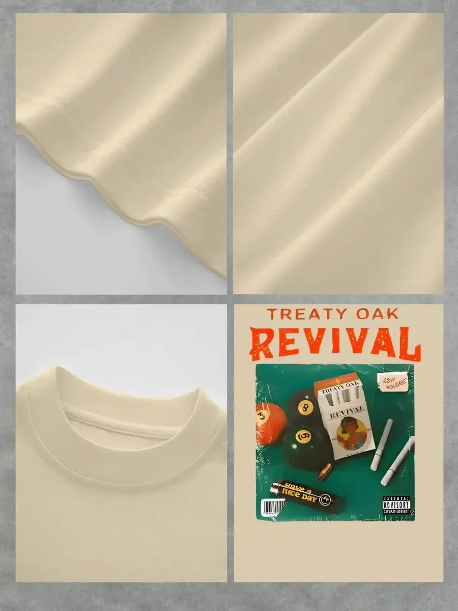 Mens Cotton Tee With Revival Print Casual Short Sleeve T-Shirt For Daily Wear
Mens Cotton Tee With Revival Print Casual Short Sleeve T-Shirt For Daily Wear
