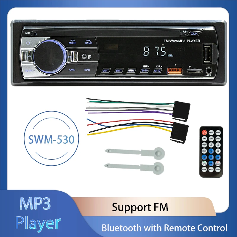 Car Radio 1 din Stereo Player Digital Bluetooth Car MP3 Player 60Wx4 FM Radio Stereo Audio Music USB/SD with In Dash AUX Input
Car Radio 1 din Stereo Player Digital Bluetooth Car MP3 Player 60Wx4 FM Radio Stereo Audio Music USB/SD with In Dash AUX Input