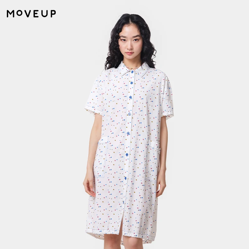 MOVEUP Casual Short Sleeved Shirt 2026 Summer New Lapel Color Dot Print Drawstring Hem Drop Sleeves Shirt For Women 3ELX20417
MOVEUP Casual Short Sleeved Shirt 2026 Summer New Lapel Color Dot Print Drawstring Hem Drop Sleeves Shirt For Women 3ELX20417