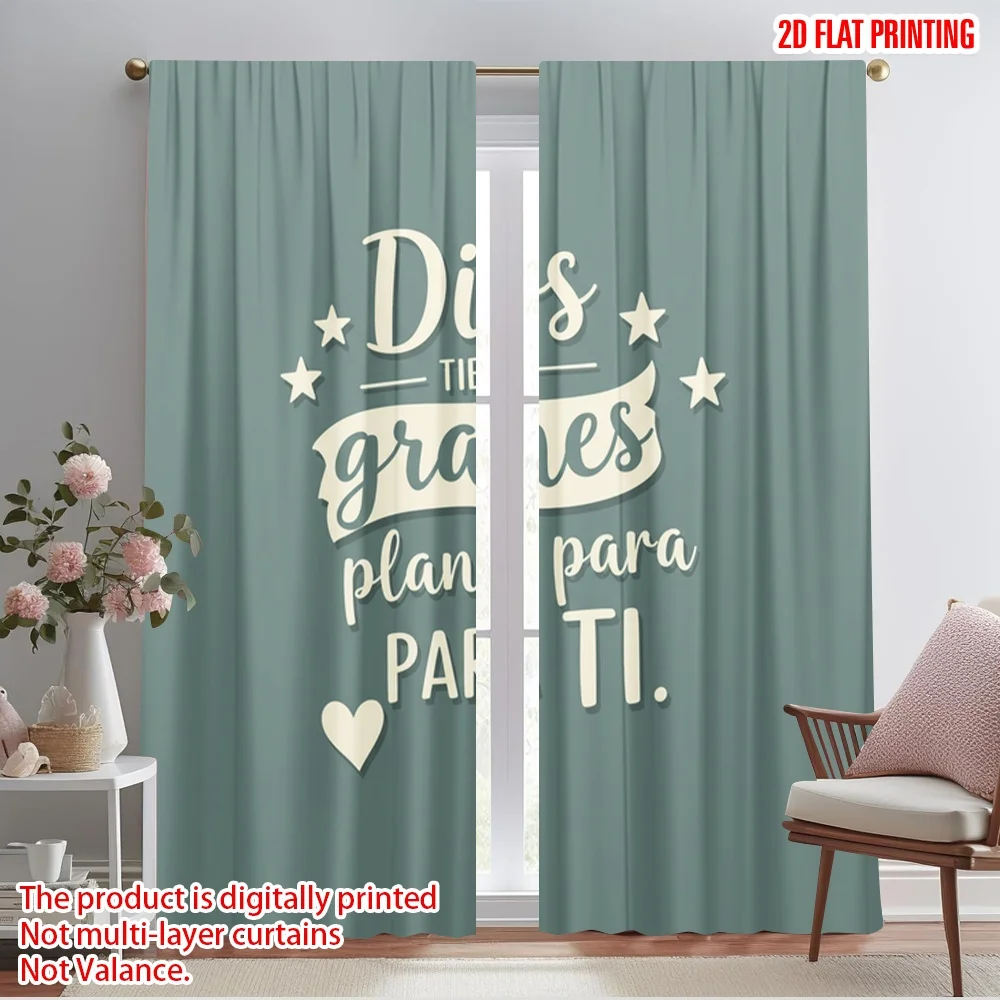 2pcs 2D flat printing Curtains God's Great Plans For You 100% Polyester Fabric Without Electricity All Season Party & Holiday
2pcs 2D flat printing Curtains God's Great Plans For You 100% Polyester Fabric Without Electricity All Season Party & Holiday