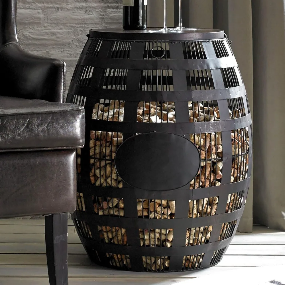 Barrel Cork Catcher Accent Table - Metal Side Table With Wooden Top to Store & Display Used Corks - Holds 2,000
Barrel Cork Catcher Accent Table - Metal Side Table With Wooden Top to Store & Display Used Corks - Holds 2,000