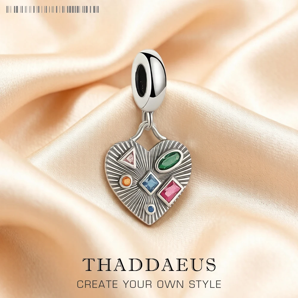 925 Sterling Silver Bohemia Colorful Heart Pendant Dangle Charm For Women New Love Fine Jewelry
925 Sterling Silver Bohemia Colorful Heart Pendant Dangle Charm For Women New Love Fine Jewelry