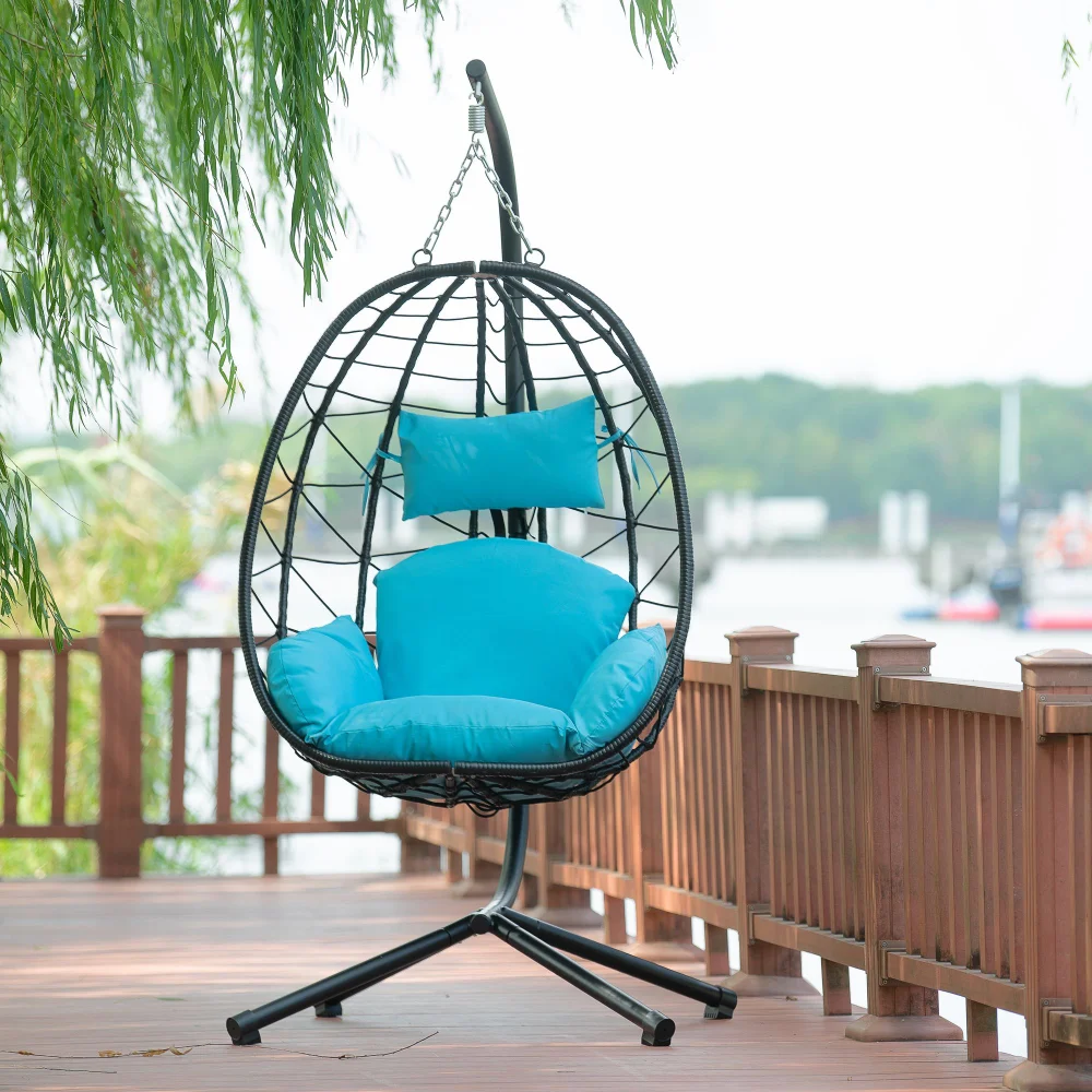 Egg Chair with Stand, Patio Wicker Hanging Egg Chairs, Hammock Chair with Stand, Indoor Outdoor Swing Chair
Egg Chair with Stand, Patio Wicker Hanging Egg Chairs, Hammock Chair with Stand, Indoor Outdoor Swing Chair