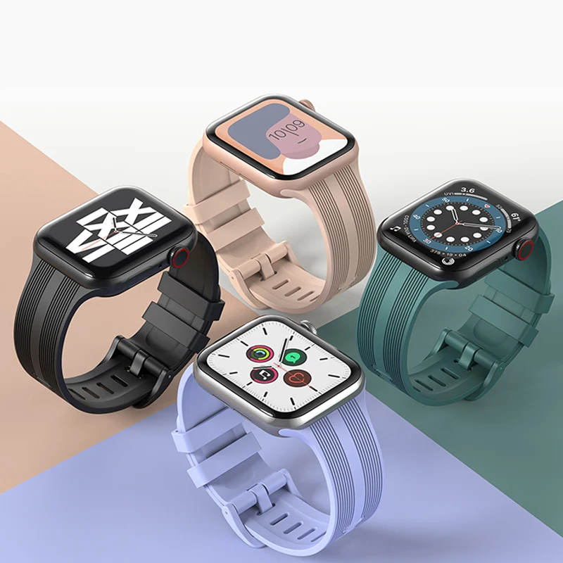 Texture Silicone Strap For Apple Watch Band 49mm 45mm 41mm 44mm 40mm 42mm Sports Bracelet Belt iWatch Ultra 8 7 6 5 4 SE Correa
Texture Silicone Strap For Apple Watch Band 49mm 45mm 41mm 44mm 40mm 42mm Sports Bracelet Belt iWatch Ultra 8 7 6 5 4 SE Correa