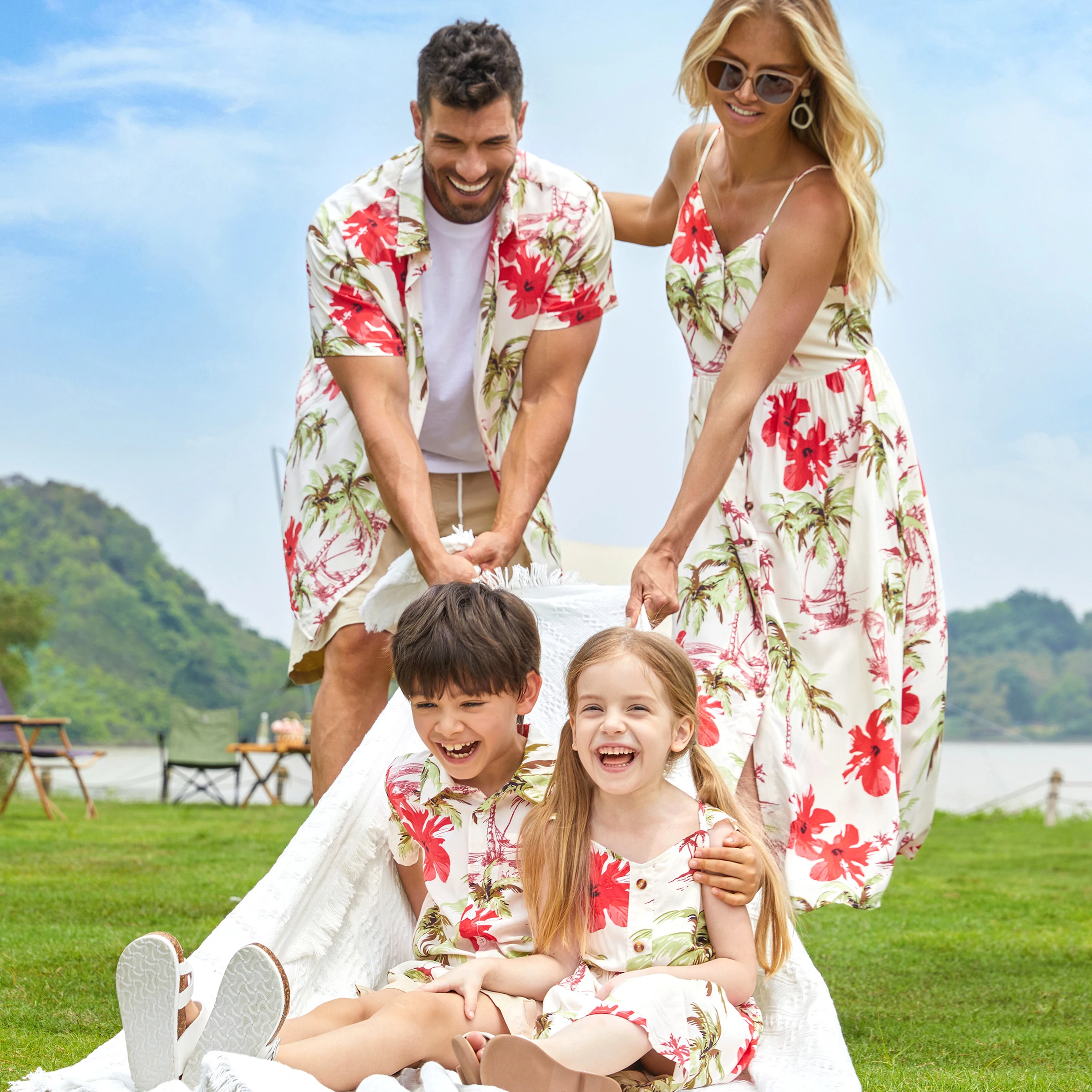 PatPat Family Matching Tropical Floral Beach Shirt and Button Strap Midi Dress Sets
PatPat Family Matching Tropical Floral Beach Shirt and Button Strap Midi Dress Sets