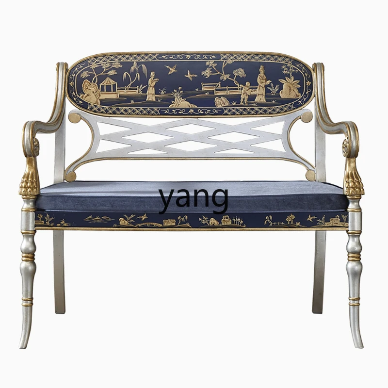 LXL Country Solid Wood Distressed Painted Double Sofa Chair Vintage Sofa Cafe Leisure Chair
LXL Country Solid Wood Distressed Painted Double Sofa Chair Vintage Sofa Cafe Leisure Chair