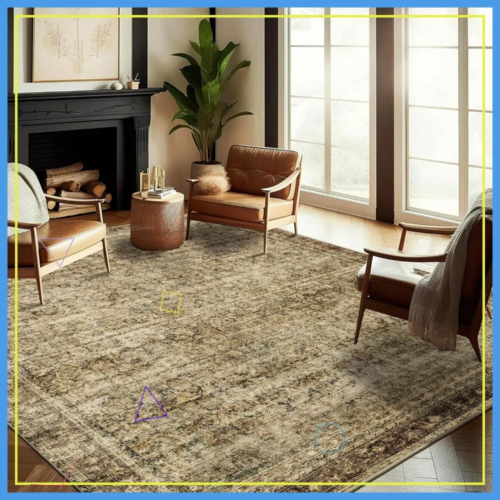Washable Area Rug 8x10 Vintage Floral Non Slip Low Pile Indoor Carpet for Living Room Dining Room Office
Washable Area Rug 8x10 Vintage Floral Non Slip Low Pile Indoor Carpet for Living Room Dining Room Office