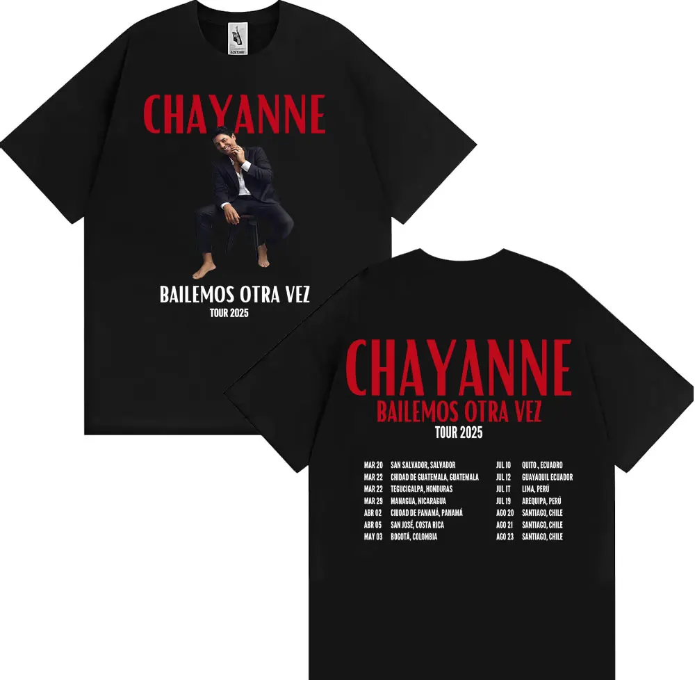 Chayanne Bailamos Otra Vez Album Tour 2025 Футболка Мужская мода Хип-хоп High Street Футболка 100% Хлопок Футболки с короткими рукавами
Chayanne Bailamos Otra Vez Album Tour 2025 Футболка Мужская мода Хип-хоп High Street Футболка 100% Хлопок Футболки с короткими рукавами