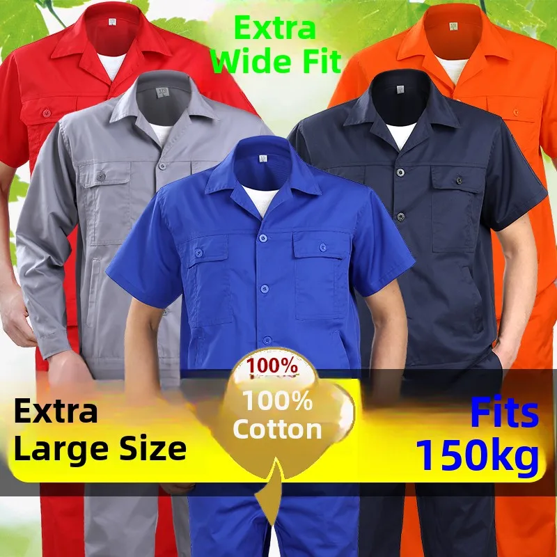 plus Size Summer Work Uniform Set Men's Extra Large Cotton Short Sleeve Long Sleeve Automotive Repair Labor Protection Suit
plus Size Summer Work Uniform Set Men's Extra Large Cotton Short Sleeve Long Sleeve Automotive Repair Labor Protection Suit