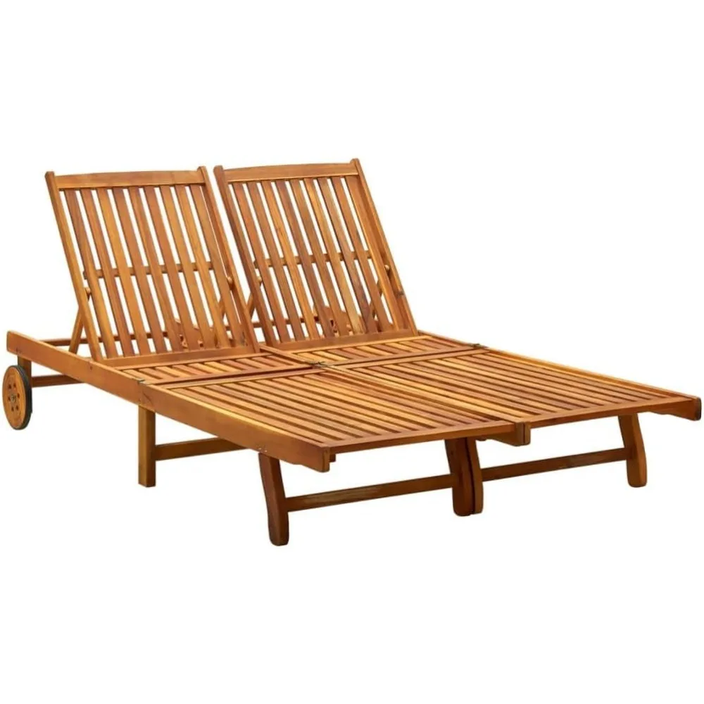 2-Person Sun Lounger with Wheels | Adjustable Outdoor Sunbed | Wooden Garden Sunlounger Lounge Chair | Sun Lounge Bed
2-Person Sun Lounger with Wheels | Adjustable Outdoor Sunbed | Wooden Garden Sunlounger Lounge Chair | Sun Lounge Bed