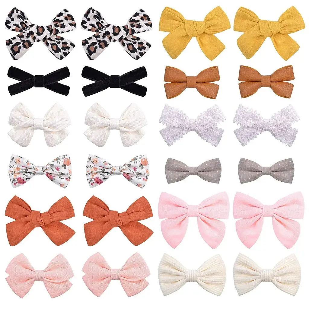 24pcs/set Leopard Printed Baby Bows Hair Clip For Girls Solid Colors Cotton Handmade Hairpins Headwear Hair Accessories
24pcs/set Leopard Printed Baby Bows Hair Clip For Girls Solid Colors Cotton Handmade Hairpins Headwear Hair Accessories