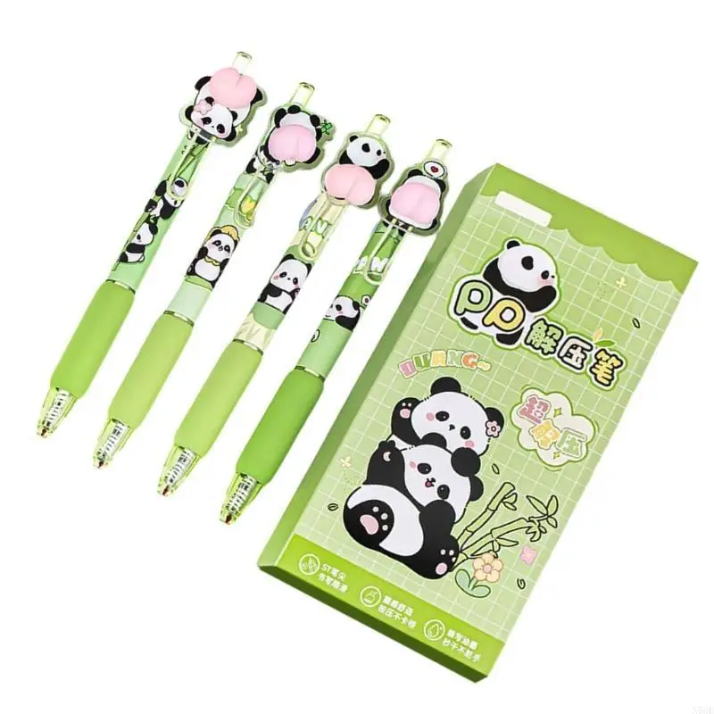 2025 New 4 Pcs Retractable Gel Pen Cartoon Panda Neutral Pen Black Pressing Pen Writing Pen Lovely Journaling Pen for
2025 New 4 Pcs Retractable Gel Pen Cartoon Panda Neutral Pen Black Pressing Pen Writing Pen Lovely Journaling Pen for