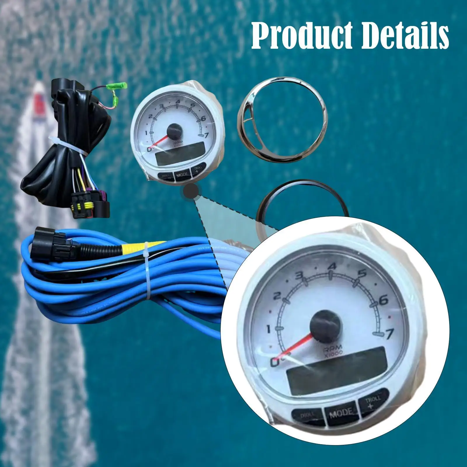 Outboard Motor Tachometer Kit High Performance 8M0101097 Portable 3 Feet Long Harness Practical Easy to Install Replacement
Outboard Motor Tachometer Kit High Performance 8M0101097 Portable 3 Feet Long Harness Practical Easy to Install Replacement