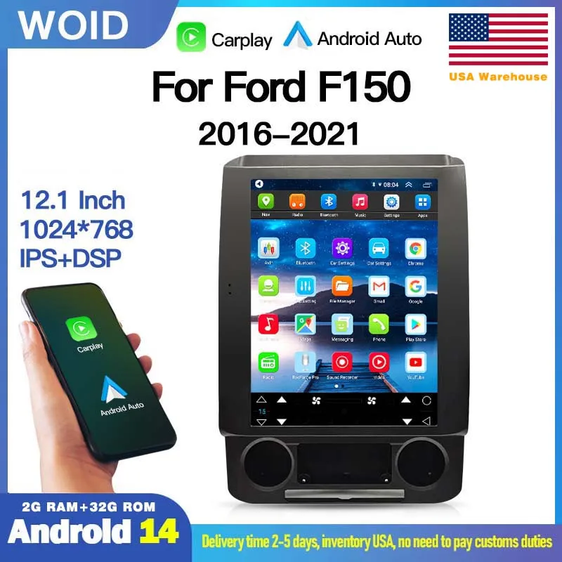 12.1 '' Android14 Car Radio Carplay Multimedia Player GPS Navigation Head Stereo For Ford F150 F-150 2016-2021 2 Din AUTO
12.1 '' Android14 Car Radio Carplay Multimedia Player GPS Navigation Head Stereo For Ford F150 F-150 2016-2021 2 Din AUTO