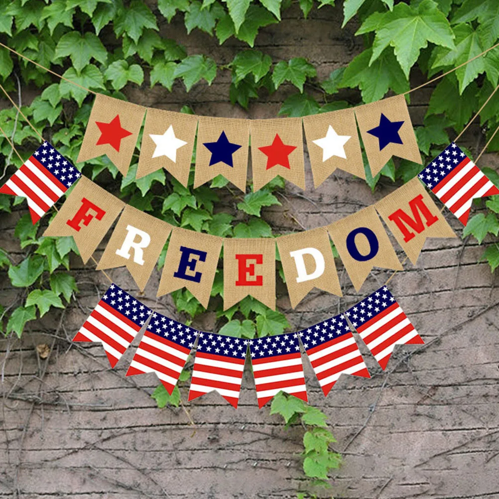 Patriotic Banner Decoration Flag Banners for outside Flags Celebration Decorations
Patriotic Banner Decoration Flag Banners for outside Flags Celebration Decorations