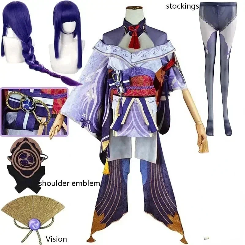Raiden Shogun Cosplay Costume Baal Outfits Raiden Mei Full Set Dress Headwear for Anime Expo For Halloween Comic Con Vox
Raiden Shogun Cosplay Costume Baal Outfits Raiden Mei Full Set Dress Headwear for Anime Expo For Halloween Comic Con Vox