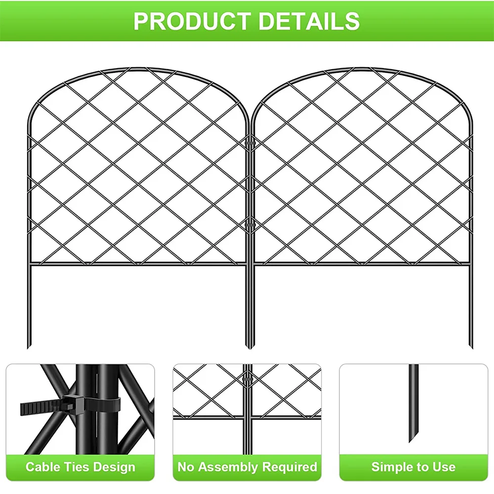5PCS Outdoor Iron Fence Courtyard Garden Fence Flower Vegetable Small Fence Decoration Garden Courtyard Wrought
5PCS Outdoor Iron Fence Courtyard Garden Fence Flower Vegetable Small Fence Decoration Garden Courtyard Wrought