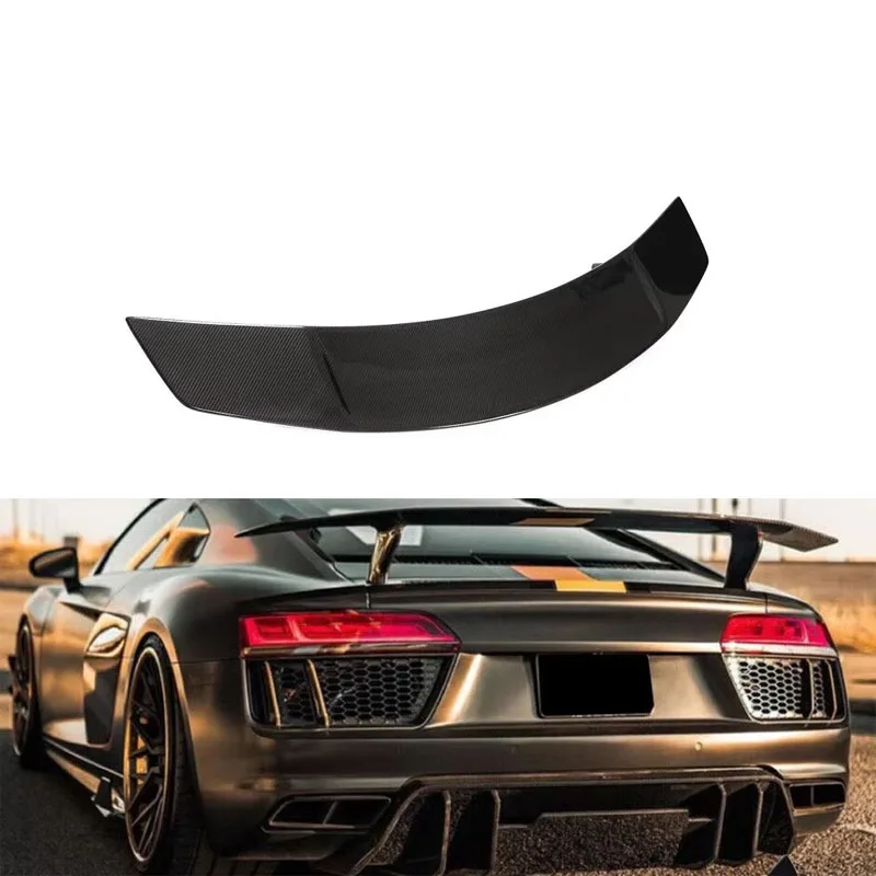 Dry Carbon Fiber R8 Custom Spoiler Racing Wing for Audi R8 Gen 2 V10 Coupe 2016-2018
Dry Carbon Fiber R8 Custom Spoiler Racing Wing for Audi R8 Gen 2 V10 Coupe 2016-2018